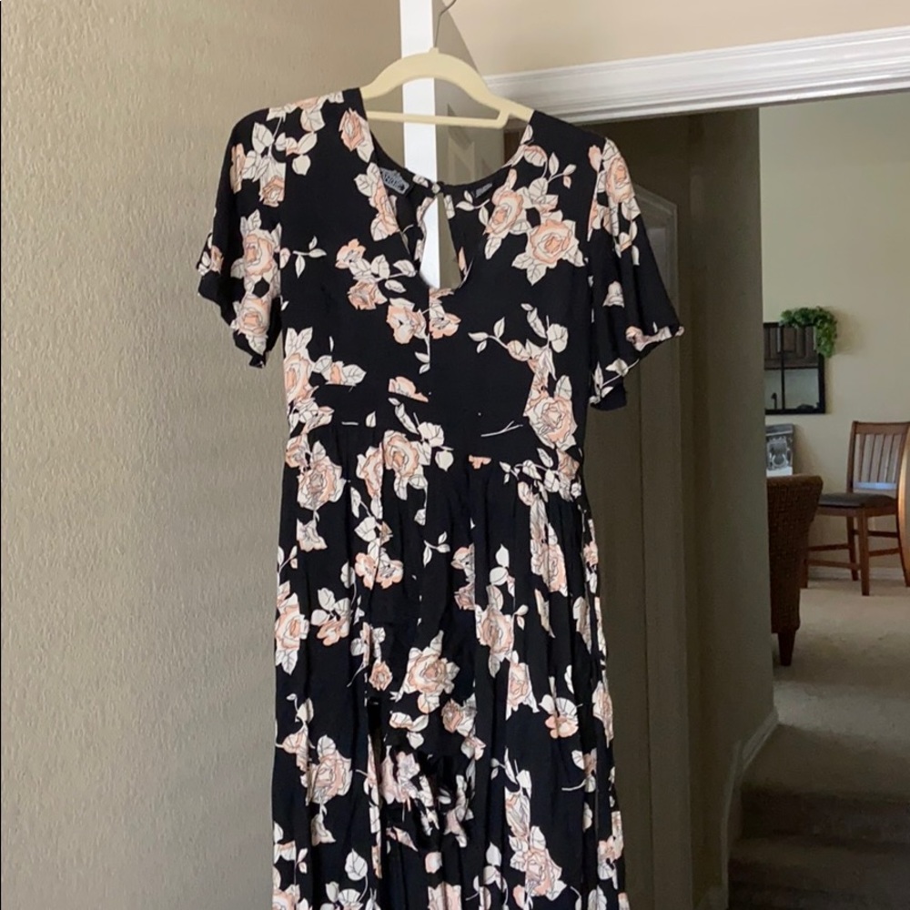 romper with trail and tie in the back!